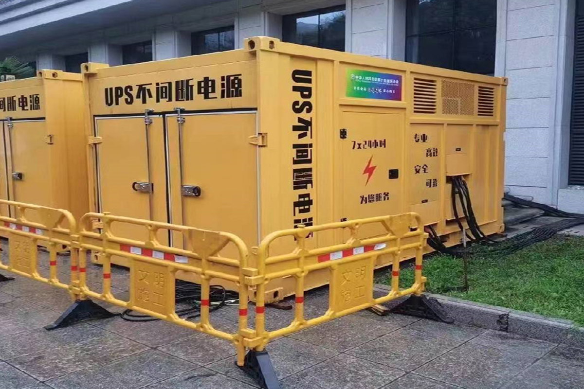 水满乡发电机租赁施工现场