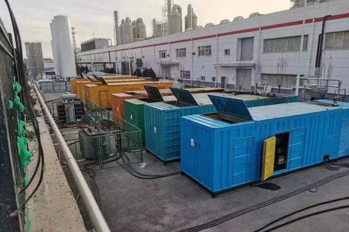 水满乡发电机租赁施工现场